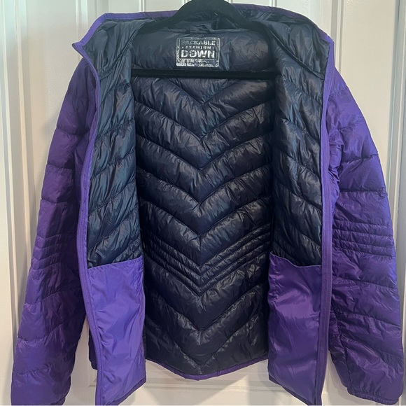 Xersion‎ Purple Premium Down Filled Quilted Packable Jacket. Size Large. - Picture 10 of 14